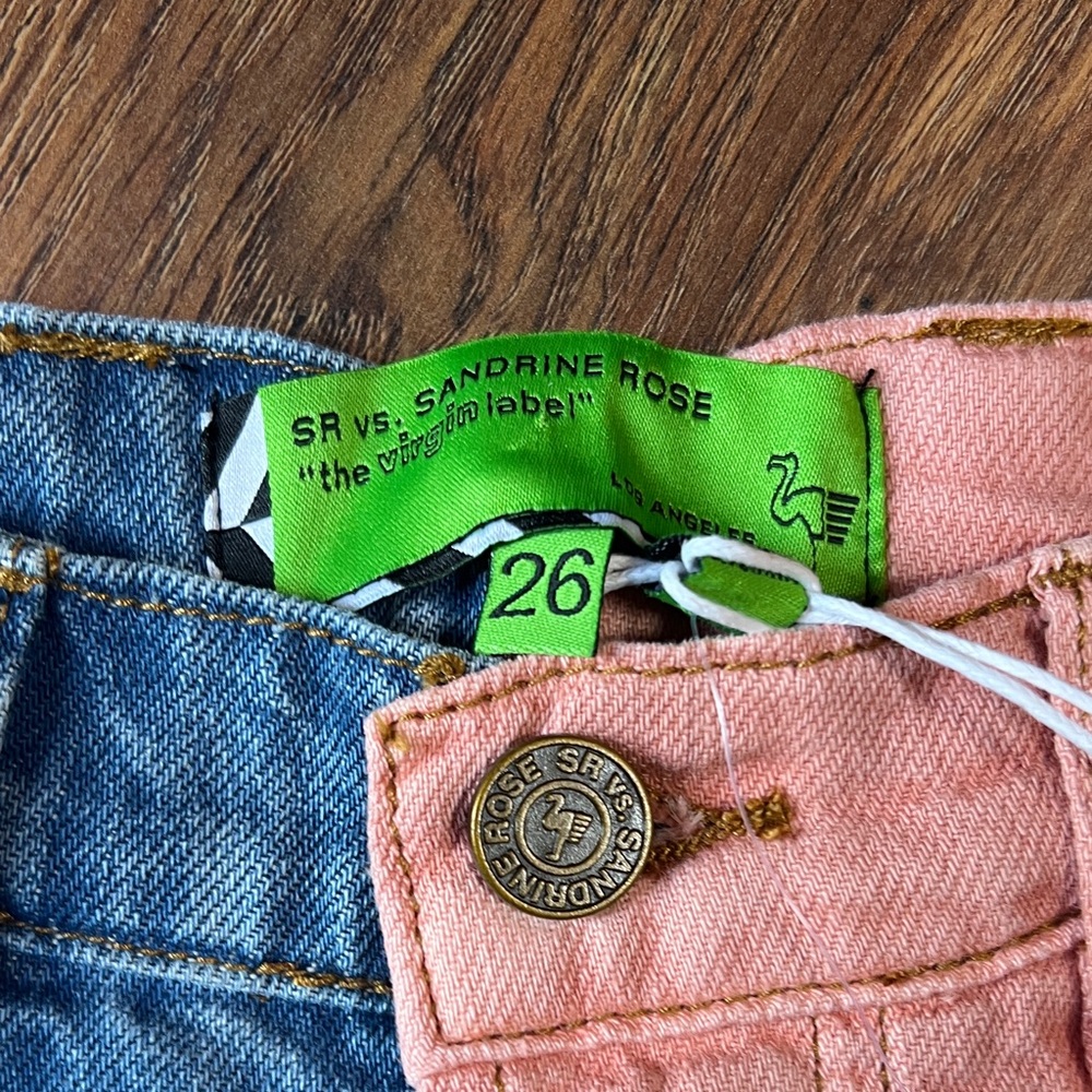 Chic free people x sandrine rose Colorblock Women Boyfriend Jeans - 26 in waist - Picture 7 of 13